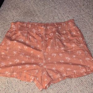 LC Lauren Conrad Palm Print Shorts - Rust
